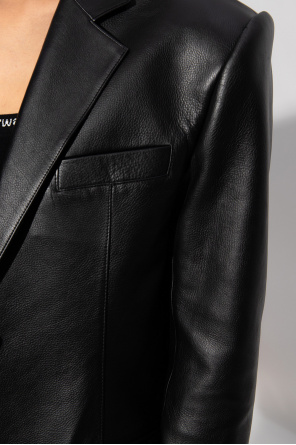 Alexander wang hot sale leather blazer